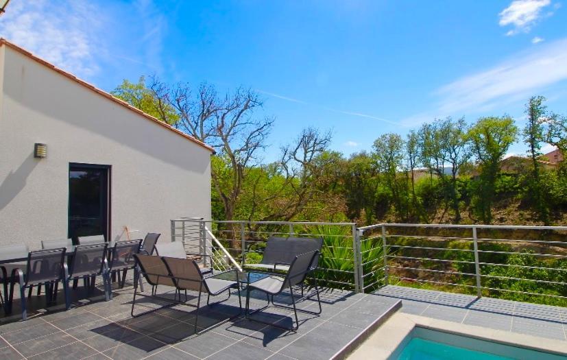 Villa Contemporaine, Jardin Mediterraneen Et Piscine Privee Saint-Jean-Pla-de-Corts Kültér fotó