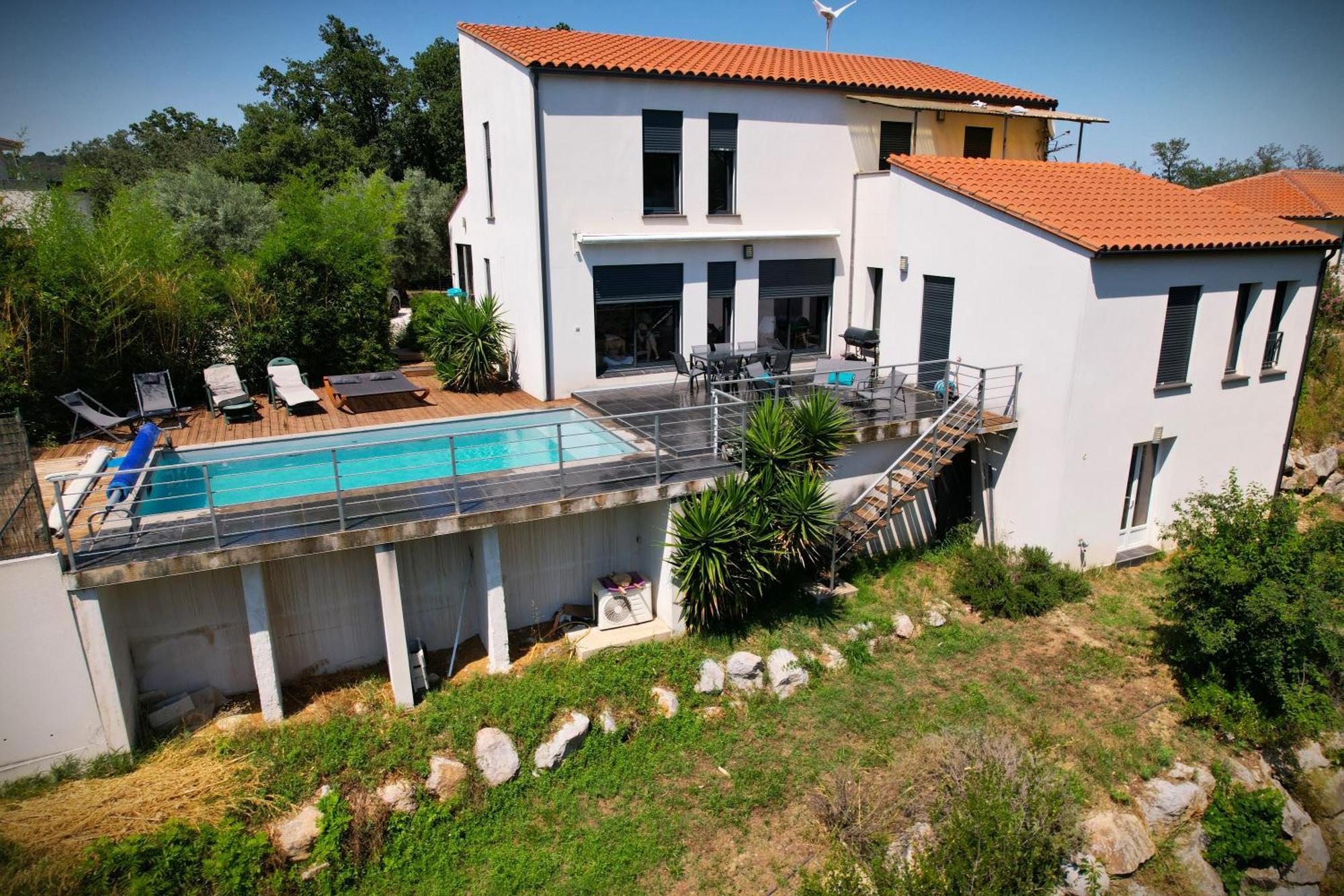 Villa Contemporaine, Jardin Mediterraneen Et Piscine Privee Saint-Jean-Pla-de-Corts Kültér fotó